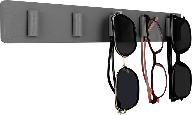 Spaceneat Sunglass Holder for Wall - Keep Your Eyewear Safe & Secure - Eyeglass Organizer for Multiple Glasses Display, Hanging Sunglasses Storage Stand, Reading Glasses Holder Rack - Gray, 5 Slot - Image 1